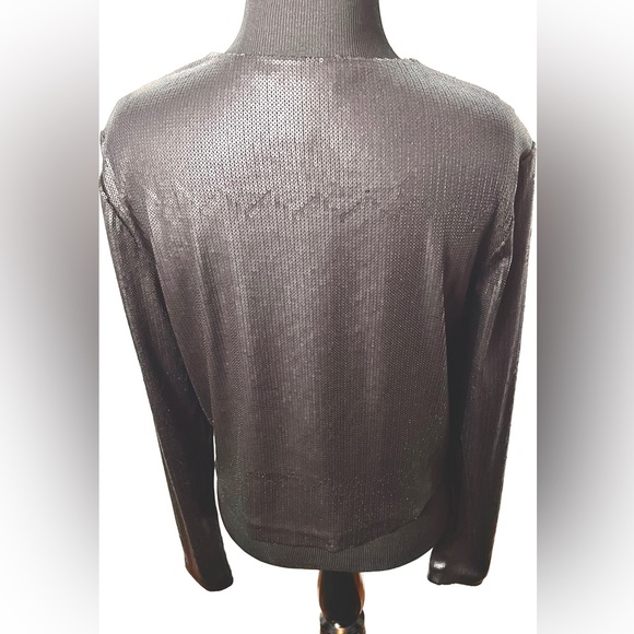 NWT Super Elegant Cache Black Sequin Cardigan-Never Used, Medium, Excellent Cond - Picture 4 of 10